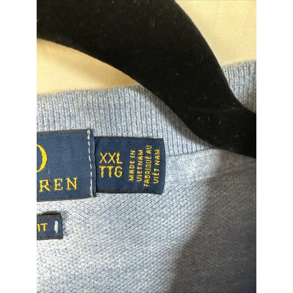 Polo Ralph Lauren Heather‎ Blue Custom Slim Fit Polo Sz XXL